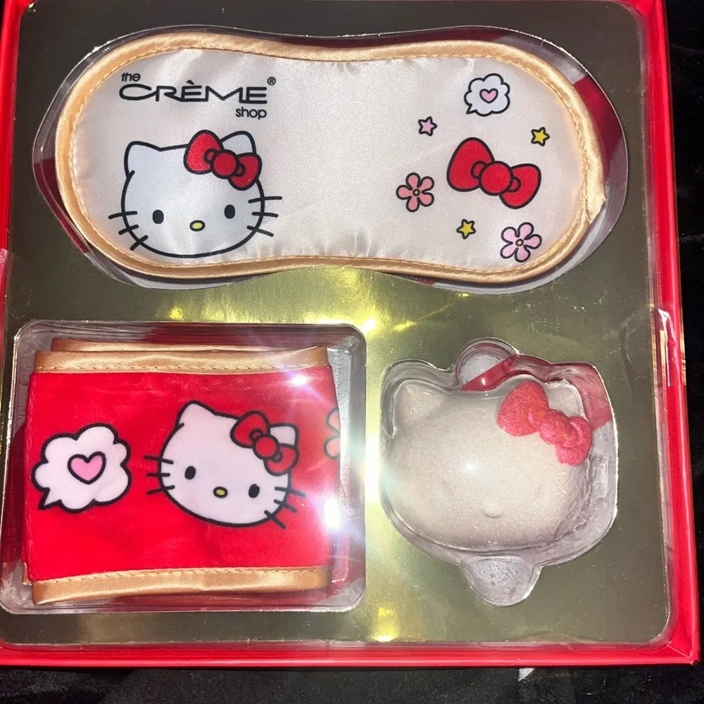 Hello Kitty Festive Bath Set with Red and White Accents
